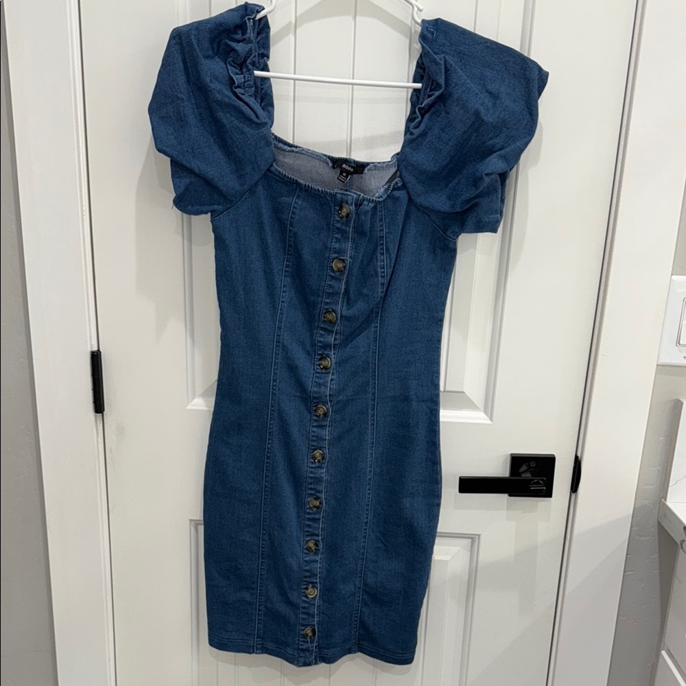 Denim Puff Sleeve Dress